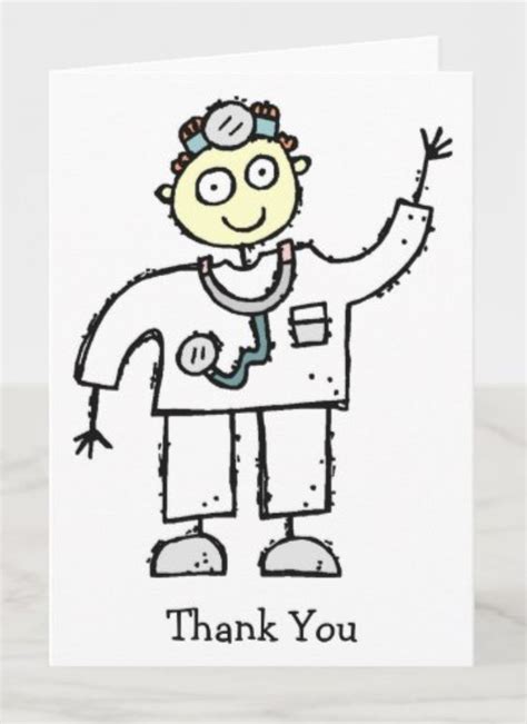 Doctor Male Thank You Cards Custom Thank You Cards Your