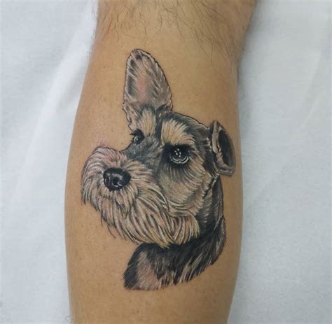 19 Awesome Schnauzer Tattoo Ideas The Dogman Pawprint Tattoo Dog