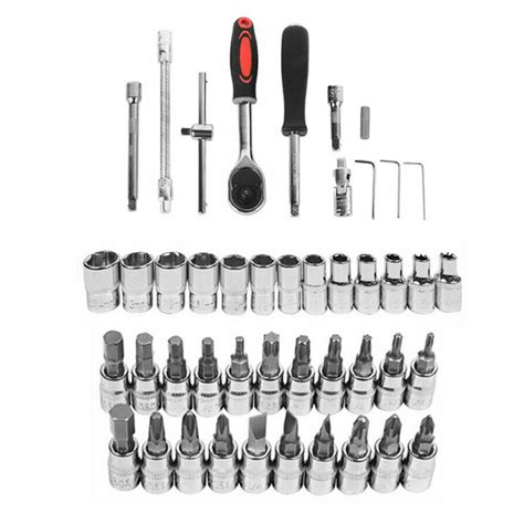 Pcs Metric Socket Set Ratchet Torx Wrench Kit Drive Repair Tool