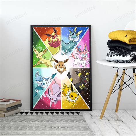 Eeveelution Eevee Pokemon Poster – Printitize