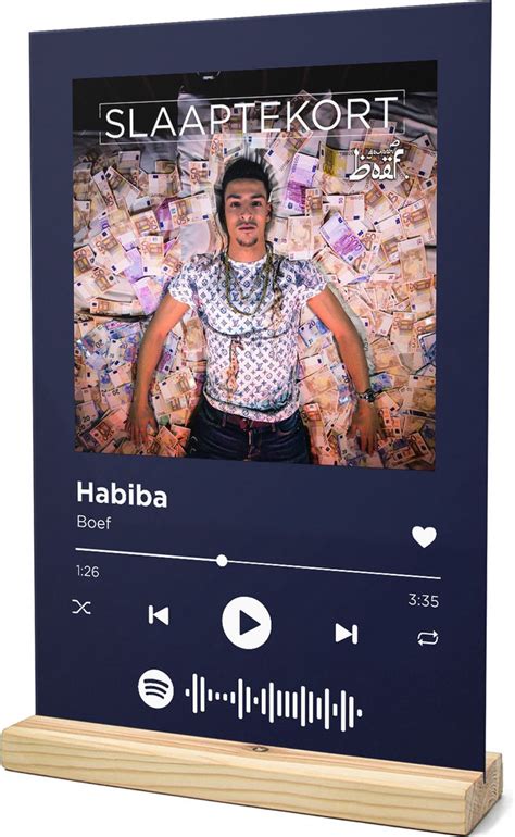 Songr Spotify Muziek Bordje Habiba Boef X Blauw Dibond