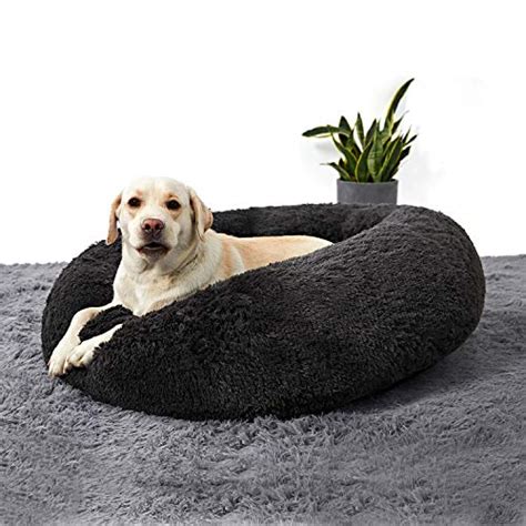 ANWA Medium Washable Dog Round Bed, Dog Donut Bed Medium Dog, Plush Dog Calming Bed - Pet Dogs ...