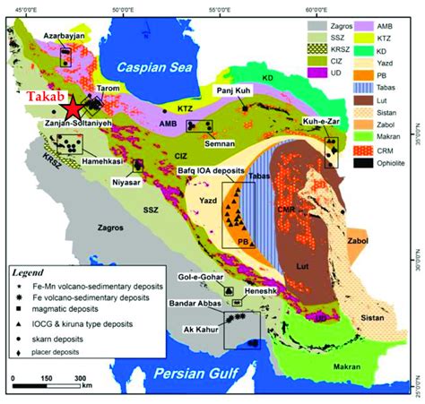 Tectonic And Structural Map Of Iran After 13 The Red Star