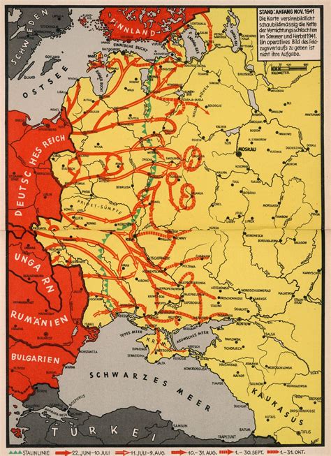 Operación Barbarroja situación en noviembre de 1941 1942 Mapas Milhaud