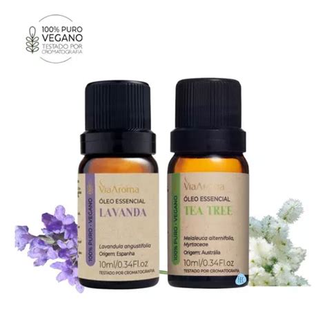 Kit de aceites esenciales Via Aroma de árbol de té y lavanda MercadoLibre