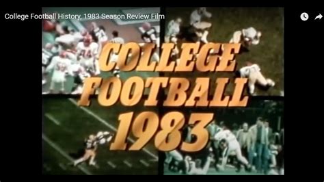 College Football History, 1983 Season Review Film