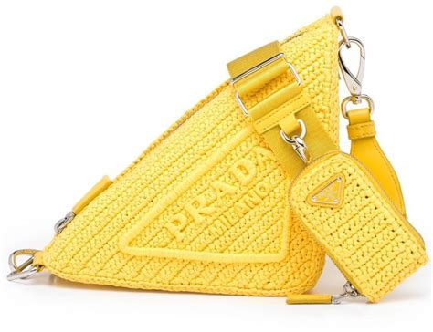 Prada Raffia Triangle Shoulder Bag ShopStyle