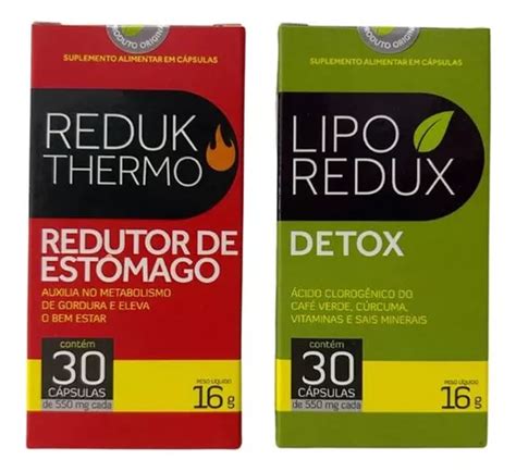 Poderoso Combo Lipo Redux Detox Reduk Thermo Suplemento