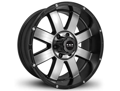 HD Off Road Machined Matte Black 8 Point Wheels Rugged Ridge