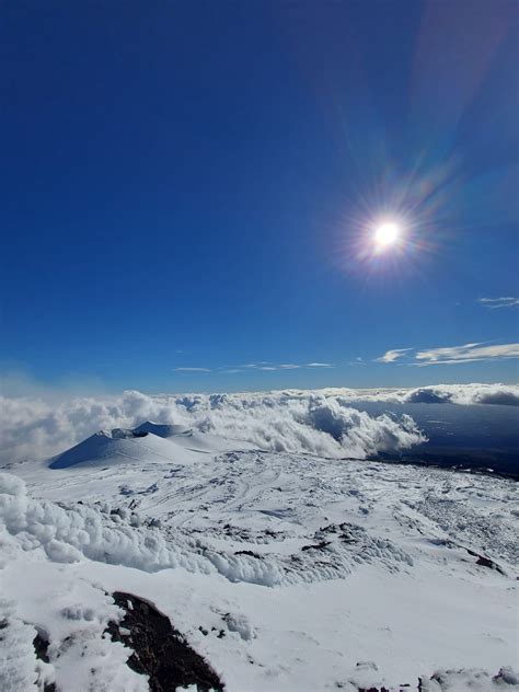 Vulcano Etna Neve Neve Sull Etna Etna Esagonal Trekking Tour