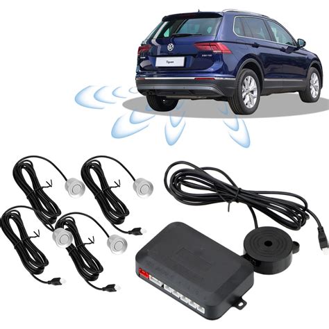 Car Parking Sensor Kit Reverse Backup Radar Sound Alert Indicator 4