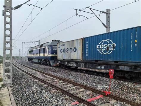 Four Rail Sea Intermodal Trains Of The New Western Land Sea Corridor