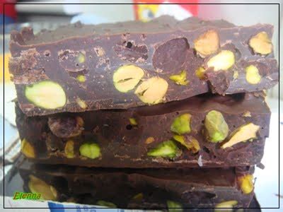 Cocina Arte Turrón de chocolate con pistachos