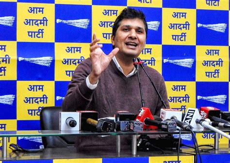 New Delhi : Delhi Minister Saurabh Bharadwaj addresses a press conference