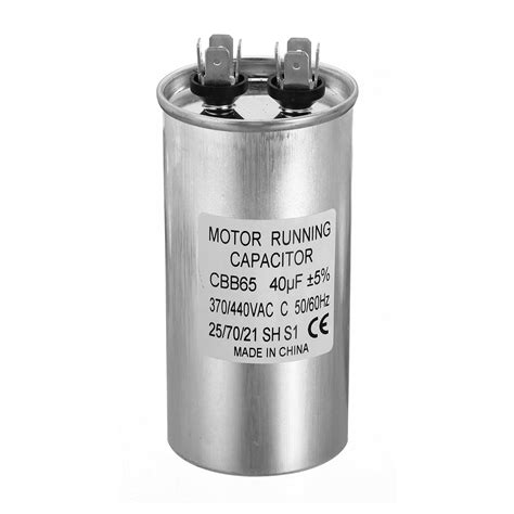 Cbb65 40uf Run Capacitor 40mfd Ac 370440v Aluminum Case With 2