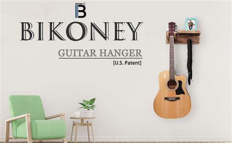 Bikoney Guitar Holder Wall Mount Bracket Guitar Wall Hanger Wood