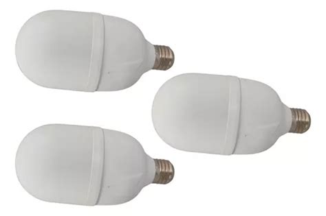 Kit 3 Piezas Foco Luz Led 20w Casa Ahorradores Tipo Bala E Luz Blanco