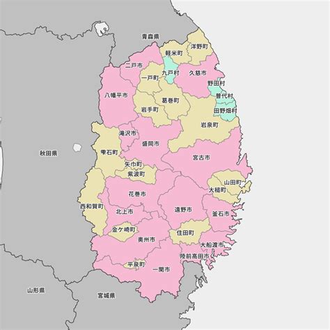 岩手県の地図 Map It マップイット