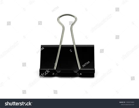 Black Paper Clip Office Stationery Isolated 스톡 사진 1009074889 Shutterstock