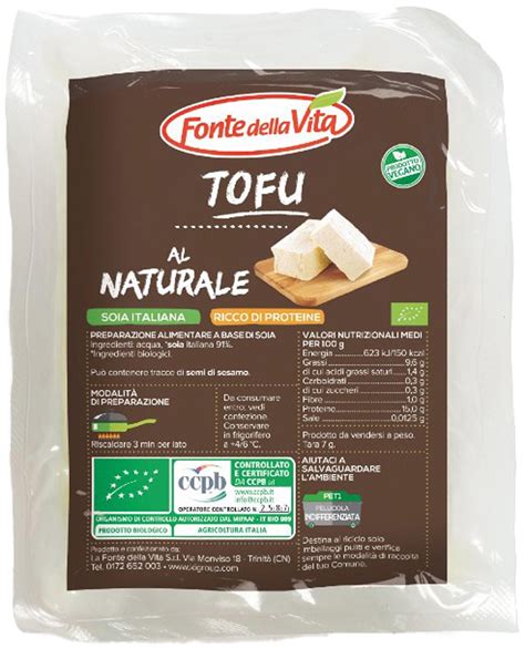 Tofu Naturale Fonte Della Vita Naturas