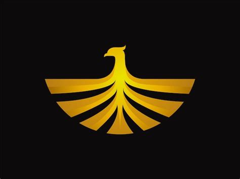 Premium Vector | Golden eagle logo template