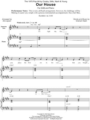 "Our House" Sheet Music - 10 Arrangements Available Instantly - Musicnotes