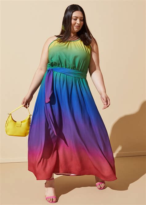 Plus Size Sundress Plus Size Summer Dress Plus Size Rainbow Dress