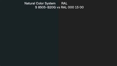 Natural Color System S 8505 B20g Vs Ral Ral 000 15 00 Side By Side