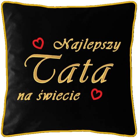 RIHAFT Poduszka personalizowana z napisem najlepszy tata na świecie serca