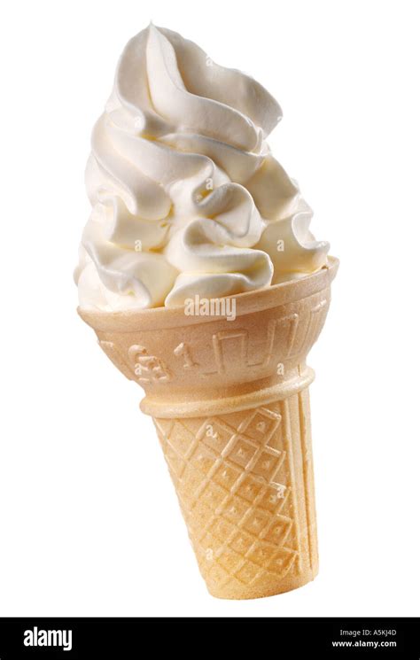 VANILLA ICE CREAM IN CONE Stock Photo - Alamy