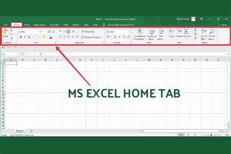 Ms Excel Home Tab In Hindi Explain All Option Of Home Tab