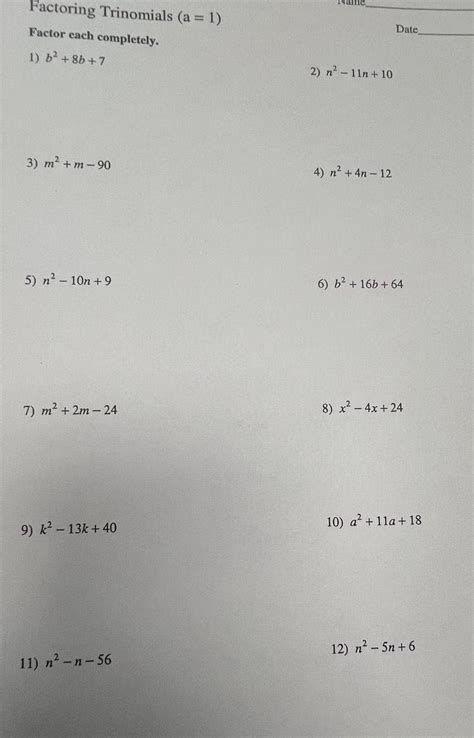 Factoring Polynomials Worksheet Fill Online Printable Fillable