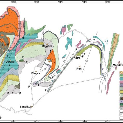 Geological Map Of Aravalli Craton Showing The Distribution Of