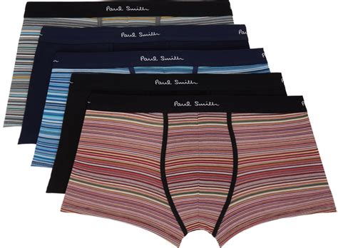 Paul Smith Five Pack Multicolor Boxer Briefs Paul Smith