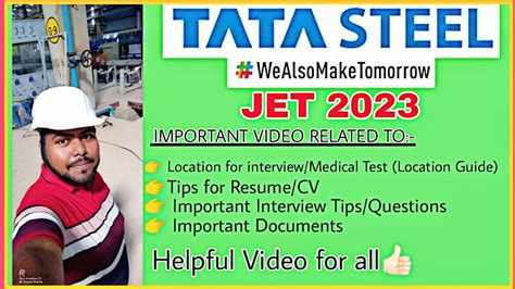 Tata Steel Interview Medical Round Tata Steel JET 2023 Interview Tips