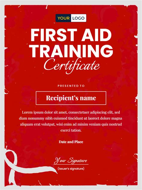 8 Free First Aid Certificate Templates