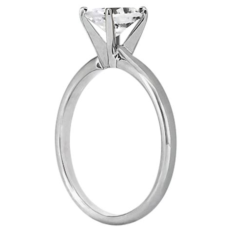 Four Prong 14k White Gold Solitaire Engagement Ring Setting UR162