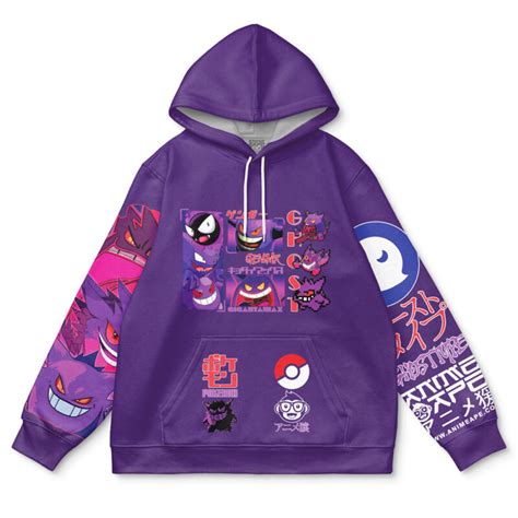 Gengar V5 Pokemon Streetwear Hoodie Anime Ape