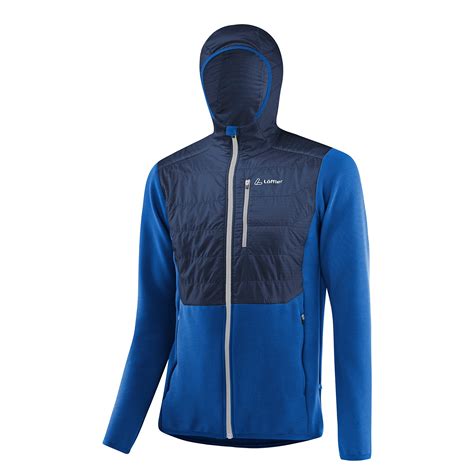 Löffler Veste Hybride à Capuche Homme Ozzy Primaloft Active bleu