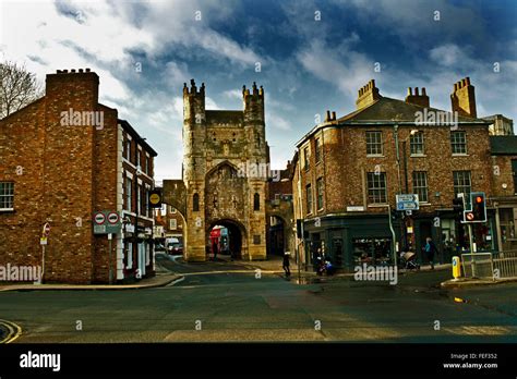 Monk Gate York Stock Photo Alamy