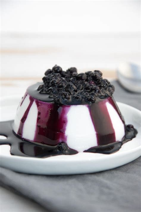 COCONUT PANNA COTTA WITH A BLUEBERRY TOPPING Mother S Cooking