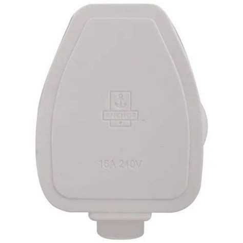 White Polycarbonate Anchor 3 Pin Electric Plug Top At Rs 76 Piece In