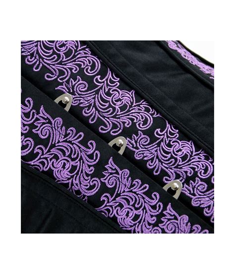 Serre Taille Sexy Corset Victorien Lingerie Serre Taille Brocart Violet