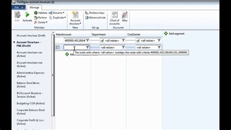 Microsoft Dynamics Ax General Ledger Account Structure Overview