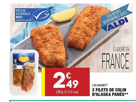 Promo 2 Filets De Colin D alaska Panés chez Aldi iCatalogue fr