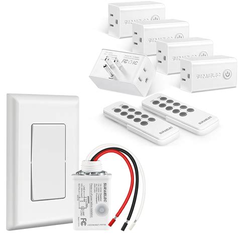 SURAIELEC Wireless Light Switch And Receiver Kit And Wireless Remote