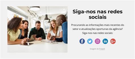 Siga Nos Nas Redes Sociais Modelo Html