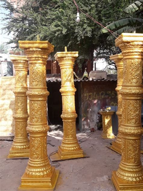 Golden FRP Wedding Pillar 260 H X 50 5 D Cm At Rs 4000 In