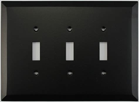 Classic Accents Inc Jumbo Matte Black 3 Gang Toggle Switch Plate