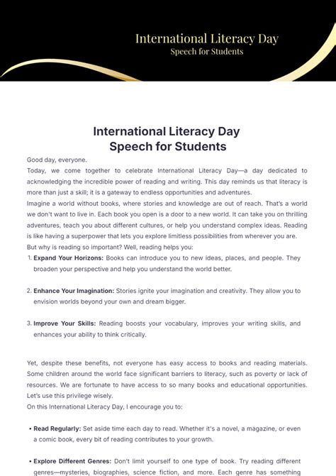 Free International Literacy Day Templates And Examples Edit Online And Download